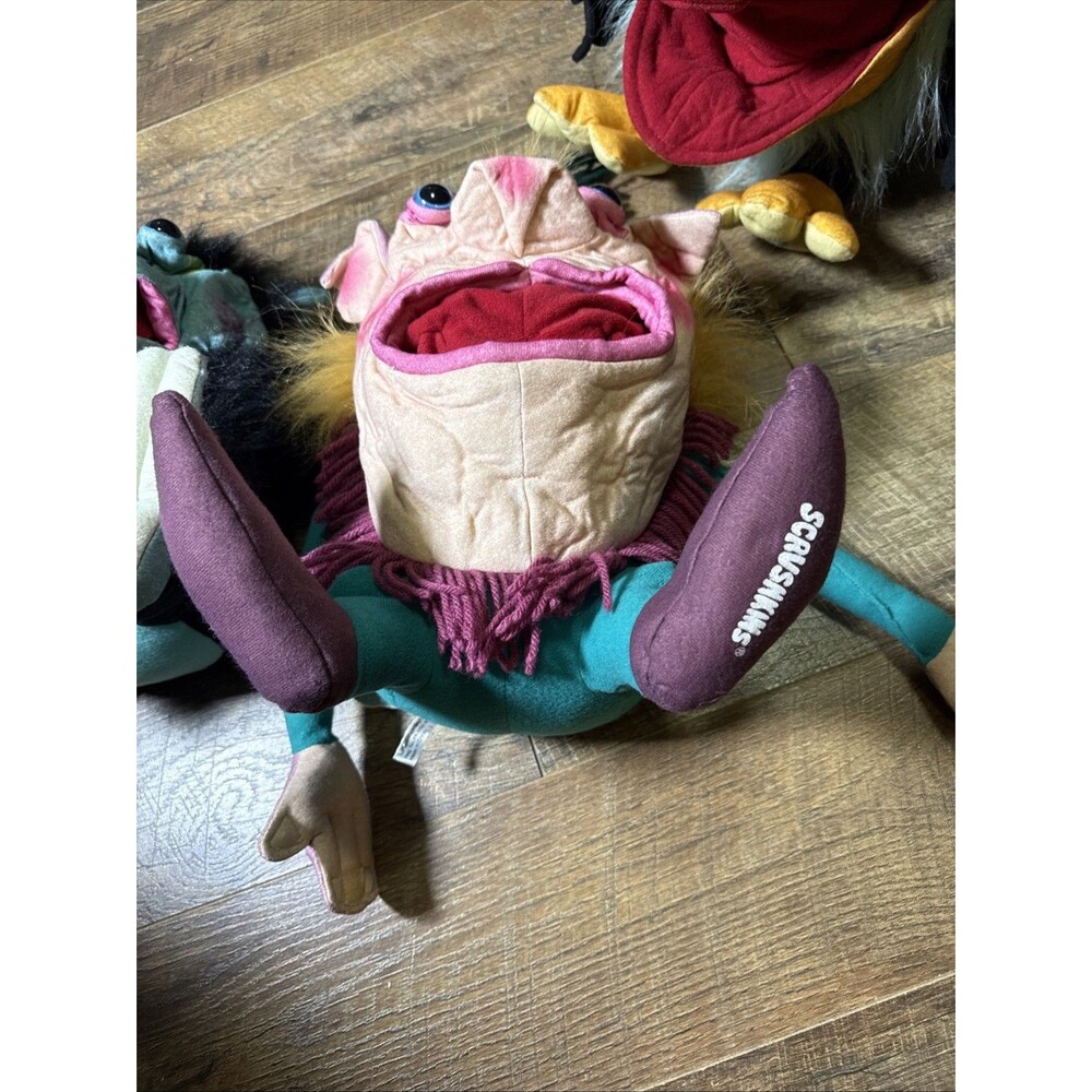 Scrushkins Hand Puppets Crow Frog Pig Rare Vintage Plush 90’s - Picture 3 of 7